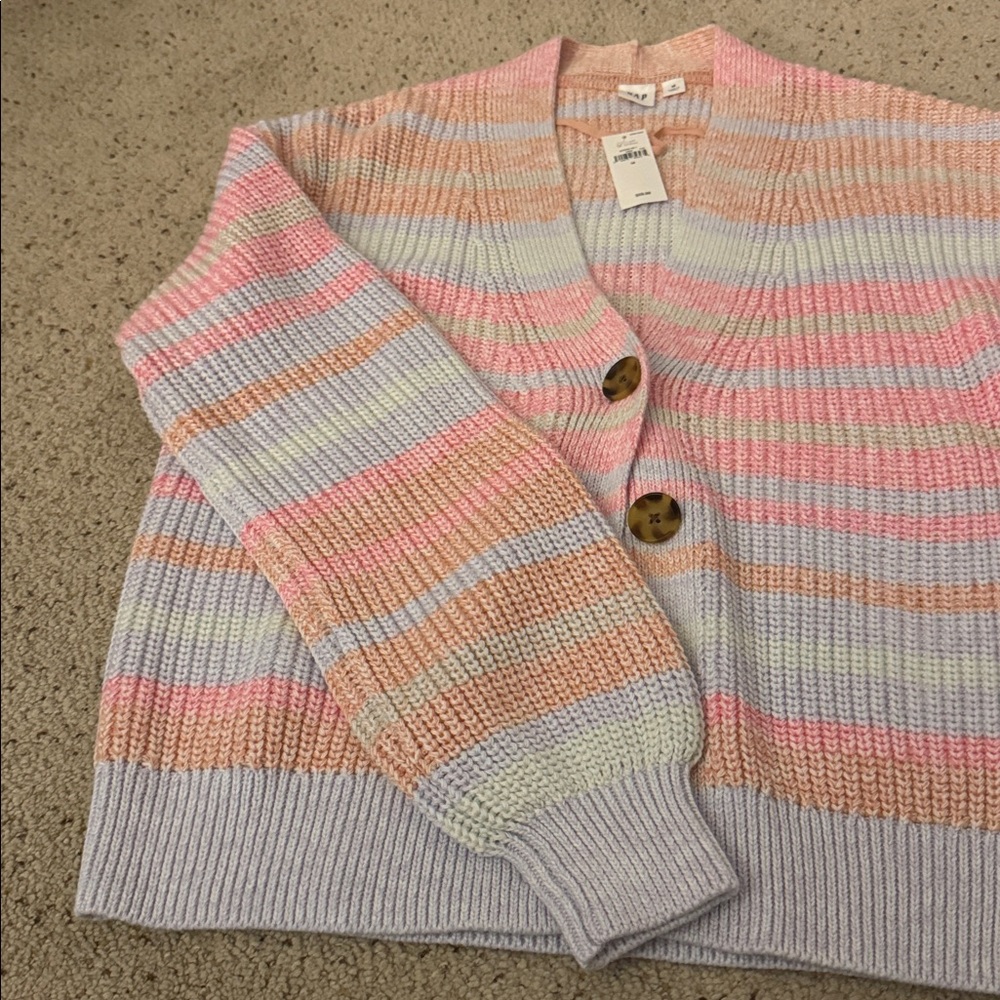 GAP Peach and Light Gray Knit Sweater - Picture 3 of 6